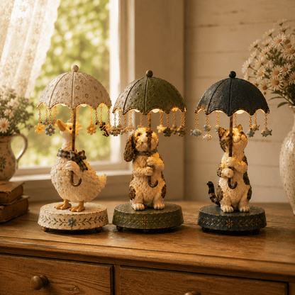 🎁 Vintage animal-shaped lamp with a rotating shade