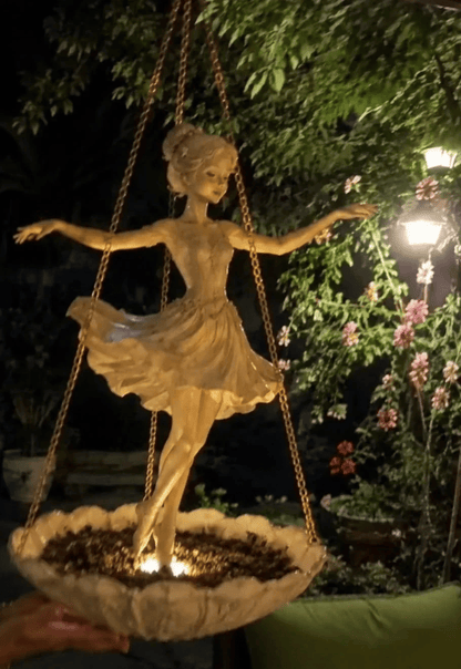 Handcrafted Resin Ballet Dancer Hanging Planter