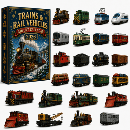 🔥Last Day 49% OFF - 🚂Trains & Rail Vehicles Advent Calendar 2026 – 24 Railway Surprises