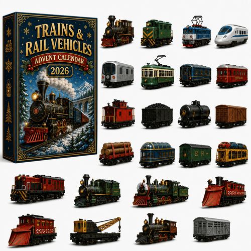 🚂 Trains & Rail Vehicles Advent Calendar 2026 – 24 Railway Surprises