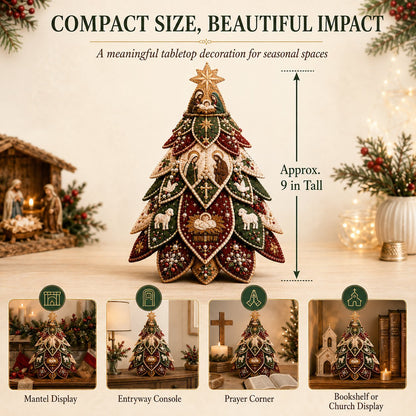 ⏳ Last Day 49% OFF – ✝️ Beginner-Friendly Tree of Faith 3D Quilted Christmas Tree Sewing Kit | Complete Kit with Coordinated Fabrics, Beads & Step-by-Step Guide Included 💕