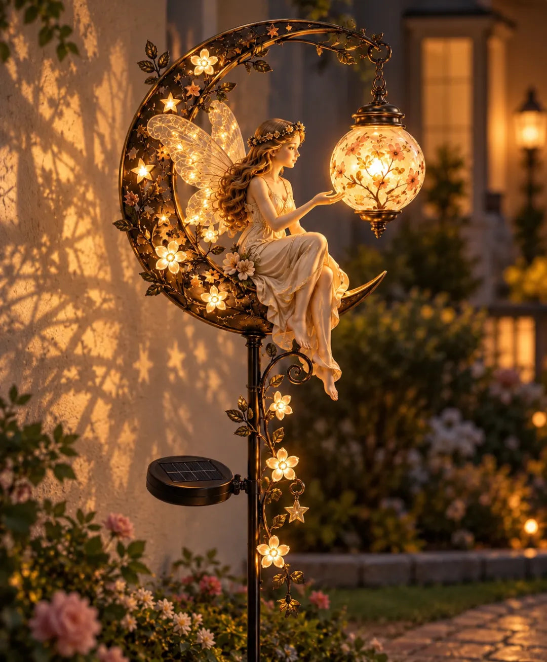 Enchanted Moon Fairy Solar Garden Light