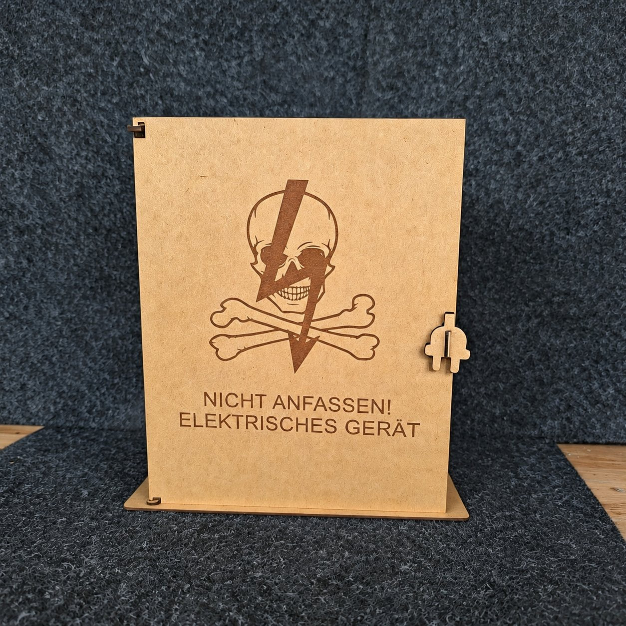 Industrial Electrical Cabinet Whiskey Gift Box | Interactive Puzzle Wooden Liquor Storage Box ⚡💀