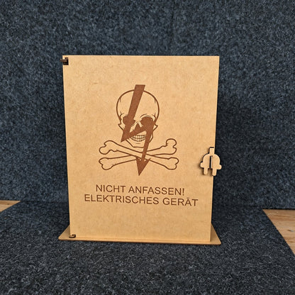 Industrial Electrical Cabinet Whiskey Gift Box | Interactive Puzzle Wooden Liquor Storage Box ⚡💀
