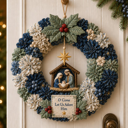 🔥49% Off Last Day🎄 3D Fabric Poke Wreath DIY Kit