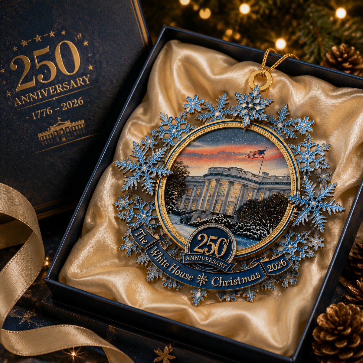 White House 250th Anniversary Christmas Commemorative Ornament – Limited Edition