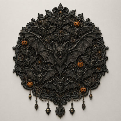 🦇 Gothic Halloween Wall Art Collection | Metal Skull, Ghost & Bat Decor with 3D Visual Effect for Haunted Wall Displays 🎃