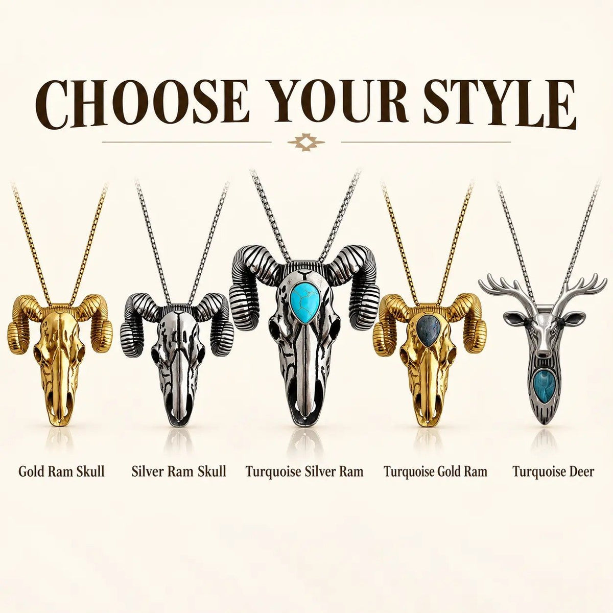 🐐 ✨ Western Skull Pendant Necklace & Belt Clip(📦Buy 2 Free Shipping)