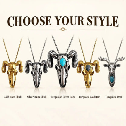 🐐 ✨ Western Skull Pendant Necklace & Belt Clip(📦Buy 2 Free Shipping)