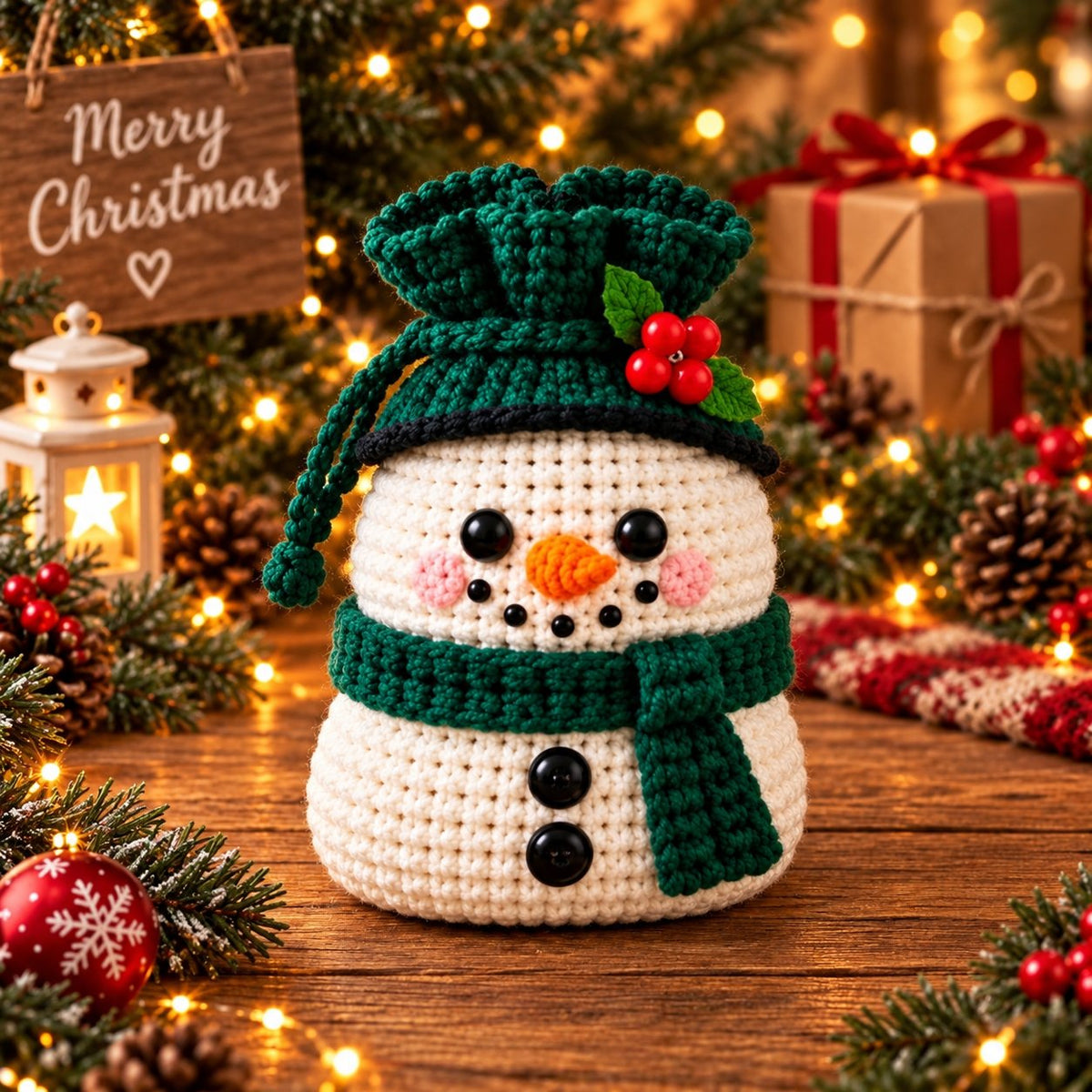 Christmas Crochet Character Gift Pouch – 12 Festive Designs