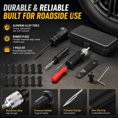 🔥😍🍄 Mushroom Tire Repair Kit – Compact Roadside Puncture Tool Set