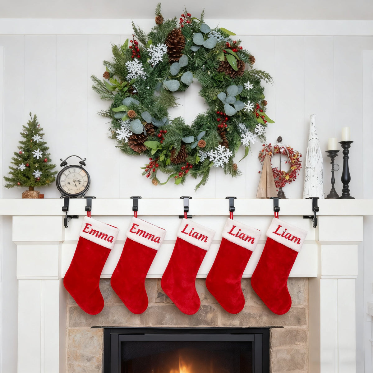 🎅Fireplace Stocking and Garland Hanger