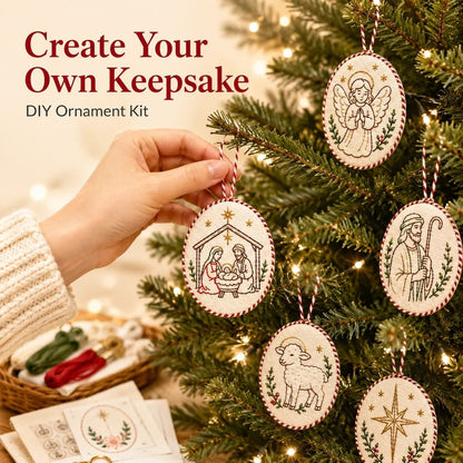 ⏳ Last Day 49% OFF – 🧵 Beginner-Friendly DIY Heirloom Oval Embroidery Ornament Kit Collection | Complete Kit with Embroidery Materials, Ornament Components & Step-by-Step Guide Included 💕