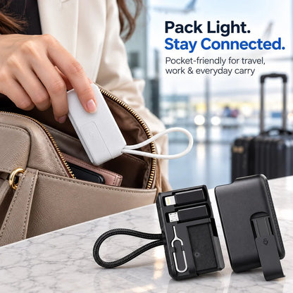 🔥 HOT SALE 🔥 49% OFF | 60W Fast Charging Cable Organizer Kit 🔌 Compact Travel Cable Storage Box with Multi-Connector Charging Set