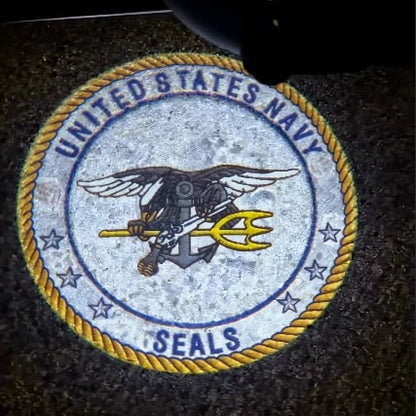 Make every time you open the door more personalized with military-style door projection lights.