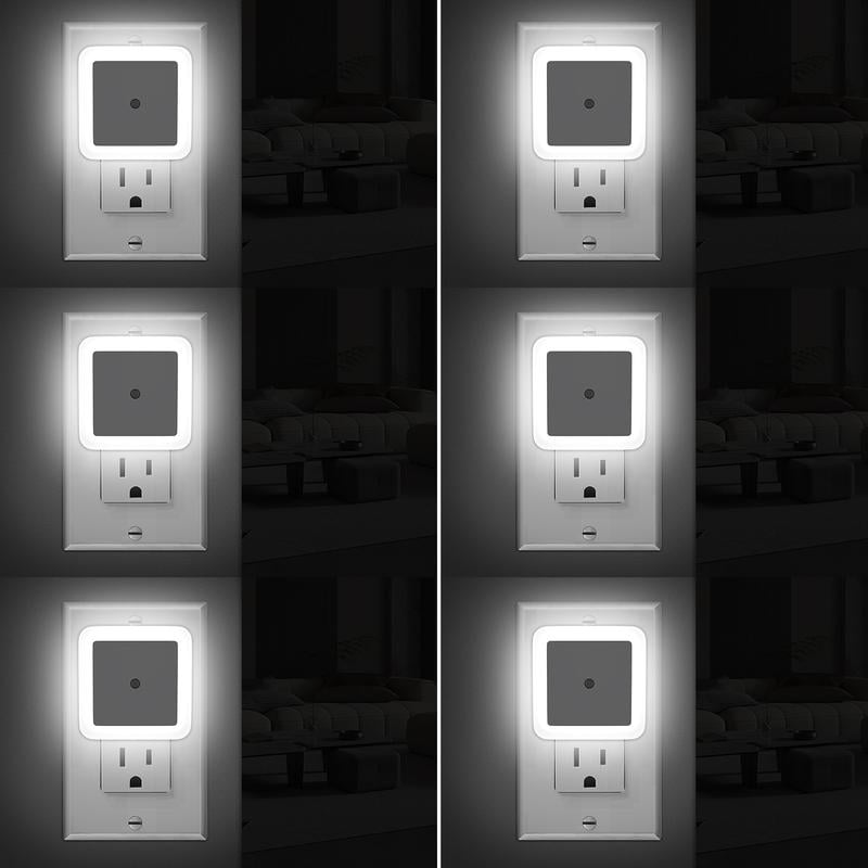 🔥HOT SALE🔥6pcs Night Light, Night Lights Plug into Wall , Nightlight Plug in Night Lights, Dusk to Dawn Night Lamp Led Night Light for Bedroom, Bathroom, Hallway Warm White