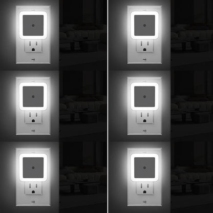 🔥HOT SALE🔥6pcs Night Light, Night Lights Plug into Wall , Nightlight Plug in Night Lights, Dusk to Dawn Night Lamp Led Night Light for Bedroom, Bathroom, Hallway Warm White