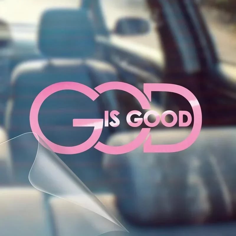 ⏰Limited Stock 60% OFF🙏 'God Is Good' Christian Car Decal Sticker | Premium Religious Décor
