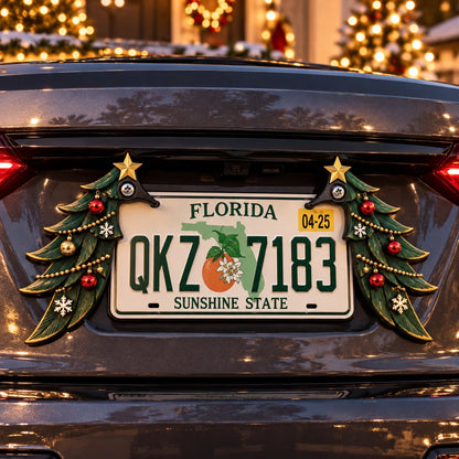 Christmas Angel Wing License Plate Decor
