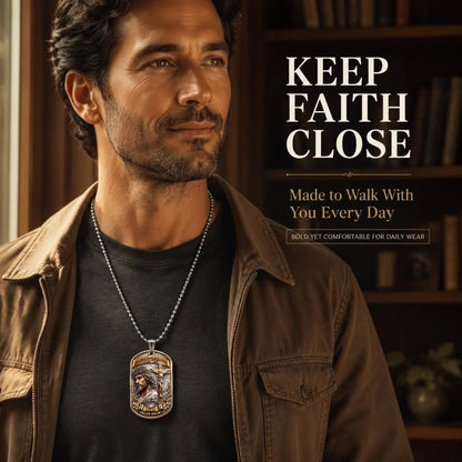 Personalized Reversible Faith Dog Tag Necklace – Wear the Complete Story of Sacrifice & Victory
