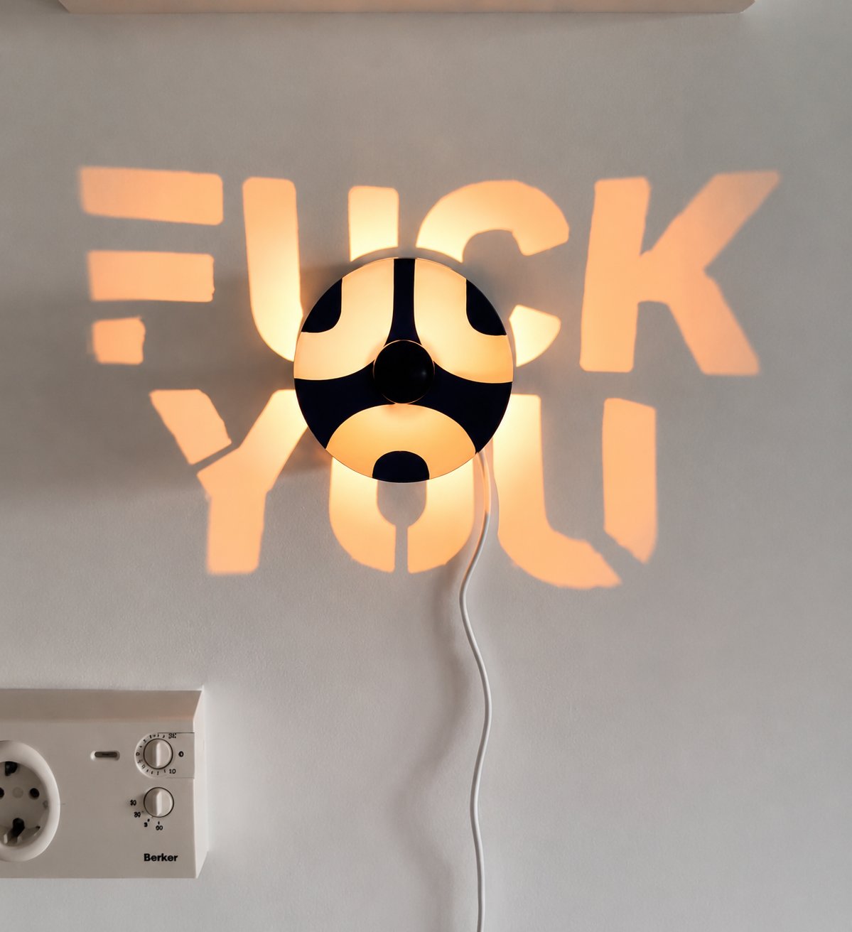 🖤FUCK YOU Projection Wall Lamp – Perfect for Office Mood