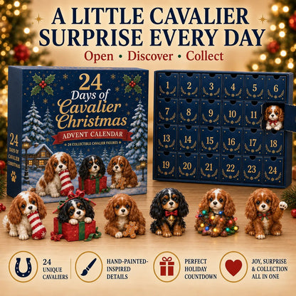 ⏰Limited Stock 50% OFF -🐶 24 Days of Cavalier Christmas Advent Calendar 2026 – 24 Collectible Cavalier Surprises
