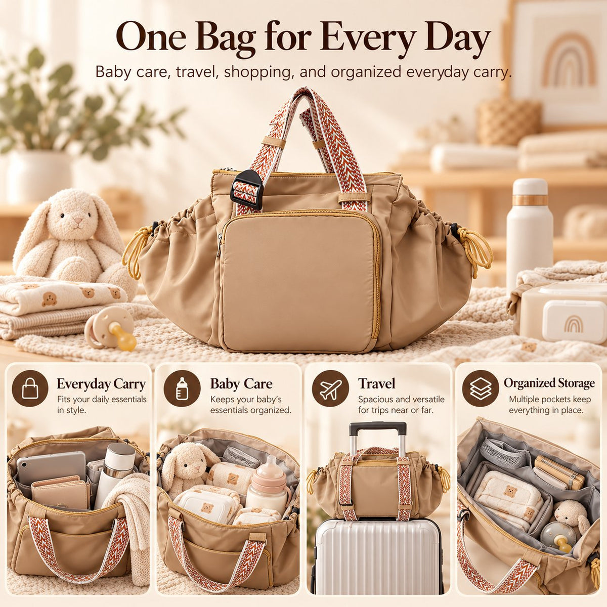 👜 Multi-Use Mommy Tote Bag