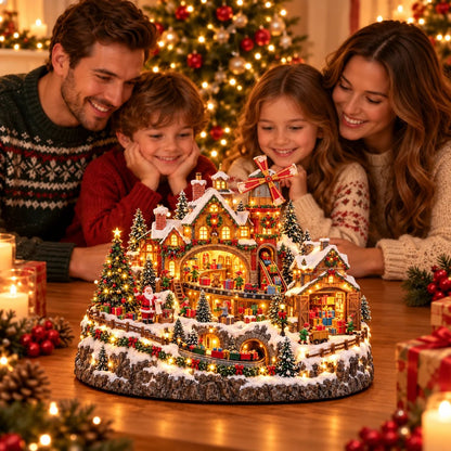 🎄 Lighted & Animated Christmas Village Collection – Magical Moving Holiday Display ✨