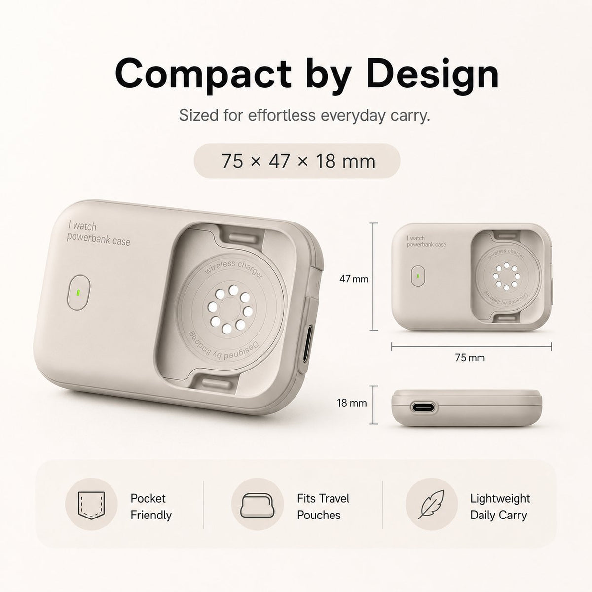 📍⌚ Portable Apple Watch Power Bank