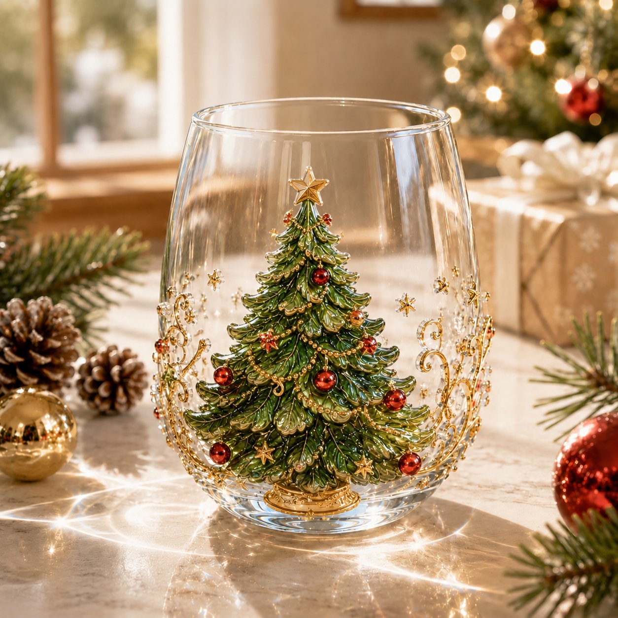 🎄 Christmas Magic Glass Cup – A Festive Holiday Keepsake For Every Sip