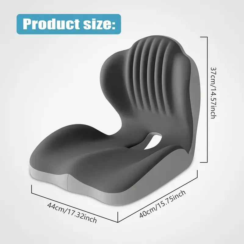 Ergonomic Memory Foam SeatCushion with Lumbar & BackSupport, Relieves Back Pain,Reduces Pressure
