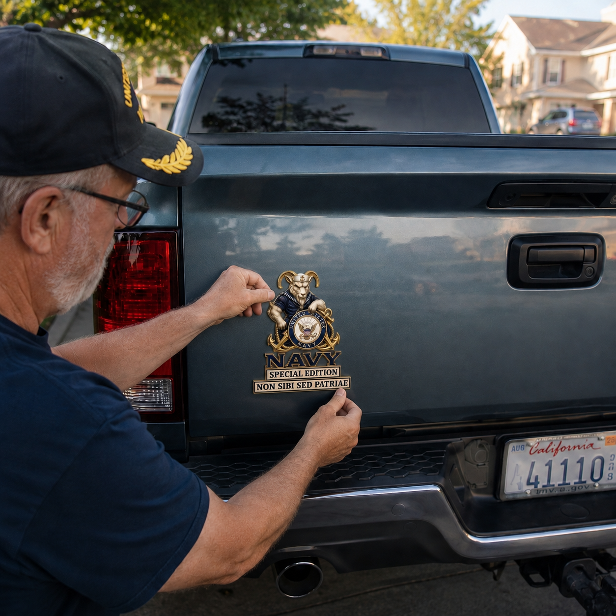🇺🇸 Last Day Promo: 49% OFF ⚓-US Navy Bill the Goat Non Sibi Sed Patriae Car Emblem Metal Badge - ✈️Buy 2 Free Shipping Today!