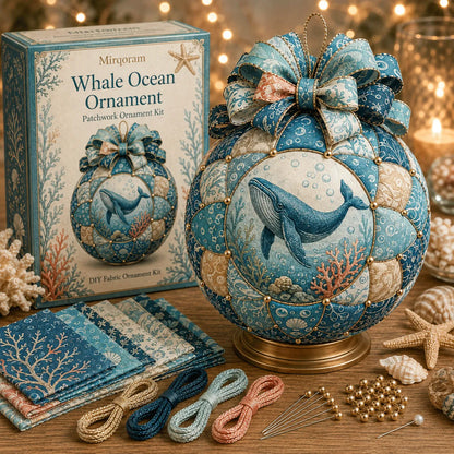 ⏳ Last Day 49% OFF – 🌊 Beginner-Friendly DIY Ocean Treasures Patchwork Ornament Kit Collection | Complete Kit with Coordinated Fabrics, Ornament Form, Coastal Accents & Step-by-Step Guide Included 💕