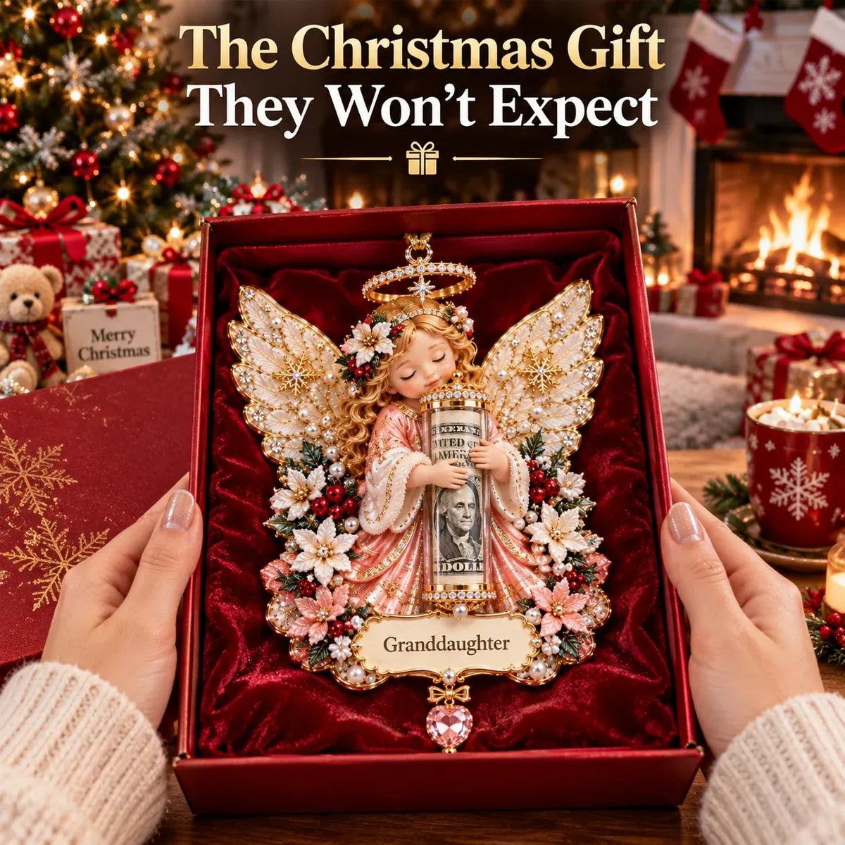👼🎄Christmas Angel Cash Holder Ornament