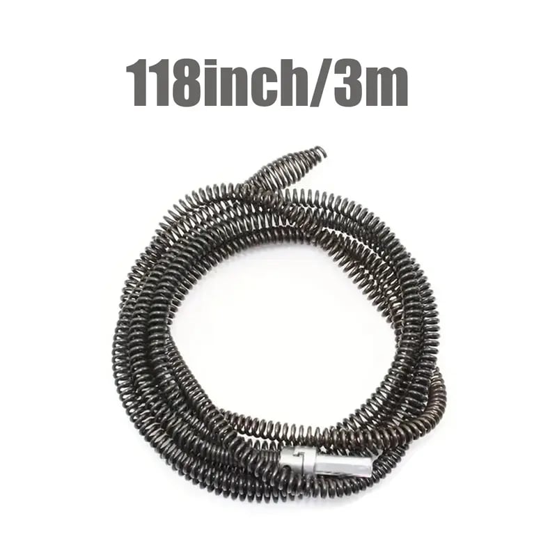 🔧 Flexible Drill-Powered Drain Cleaning Snake – Deep Pipe Clog Remover for Sinks, Showers & Toilets