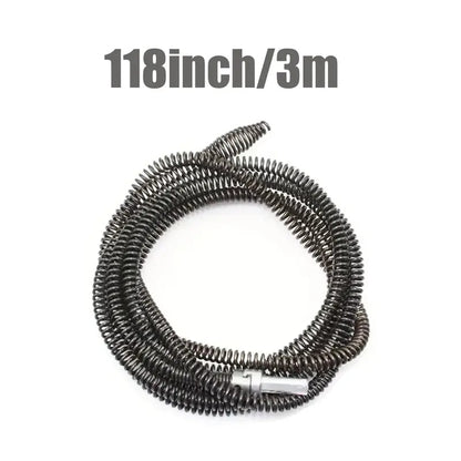 🔧 Flexible Drill-Powered Drain Cleaning Snake – Deep Pipe Clog Remover for Sinks, Showers & Toilets