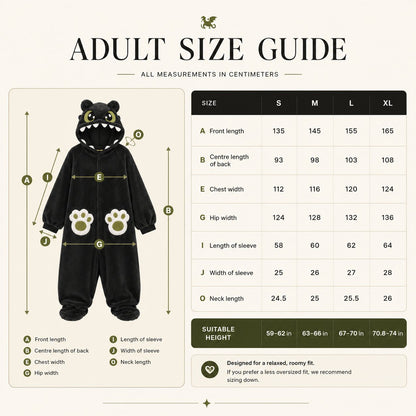 Cozy Dragon Hooded Onesie — Unisex Fantasy Pajamas & Costume ✨