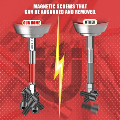 6-Piece Magnetic Hex Socket Bit Set 🔧 Grip Small Nuts Faster Without Constant Slipping & Dropping