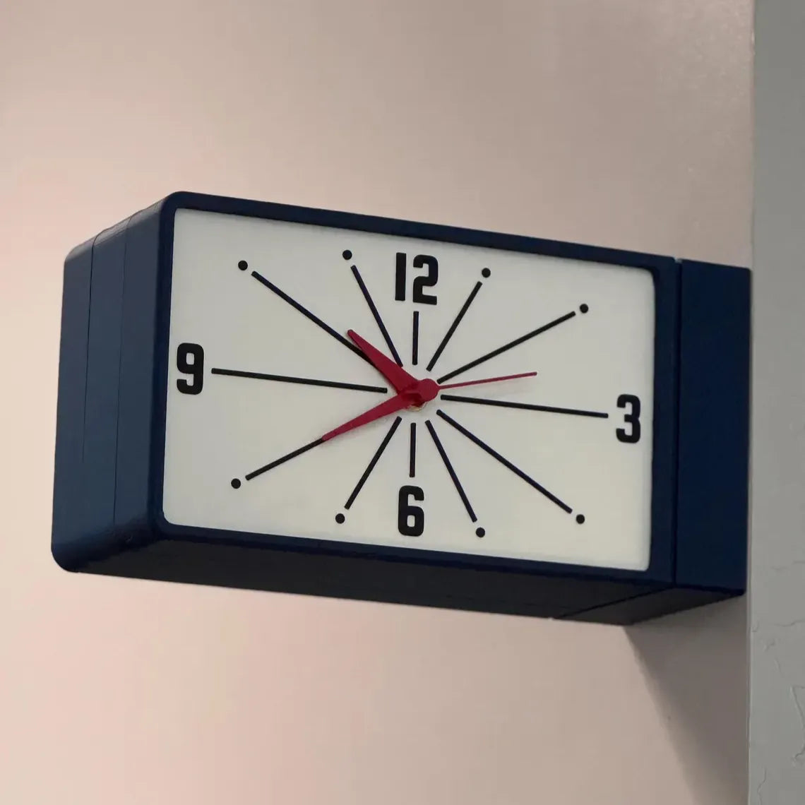 🕰️ Meridian Illuminated Double-Sided Wall Clock – Mid-Century Modern Retro Decor