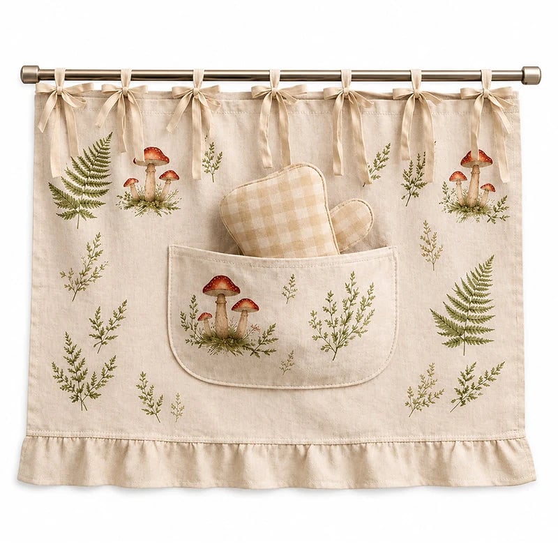 🔥LAST DAY 50% OFF - 🎃Oven Skirt Curtain with Pockets🍄