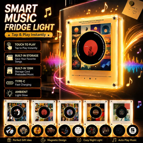 🎤 Iconic Pop Star NFC Fridge Magnet Music Player | Retro Vinyl Style Decor 🎵