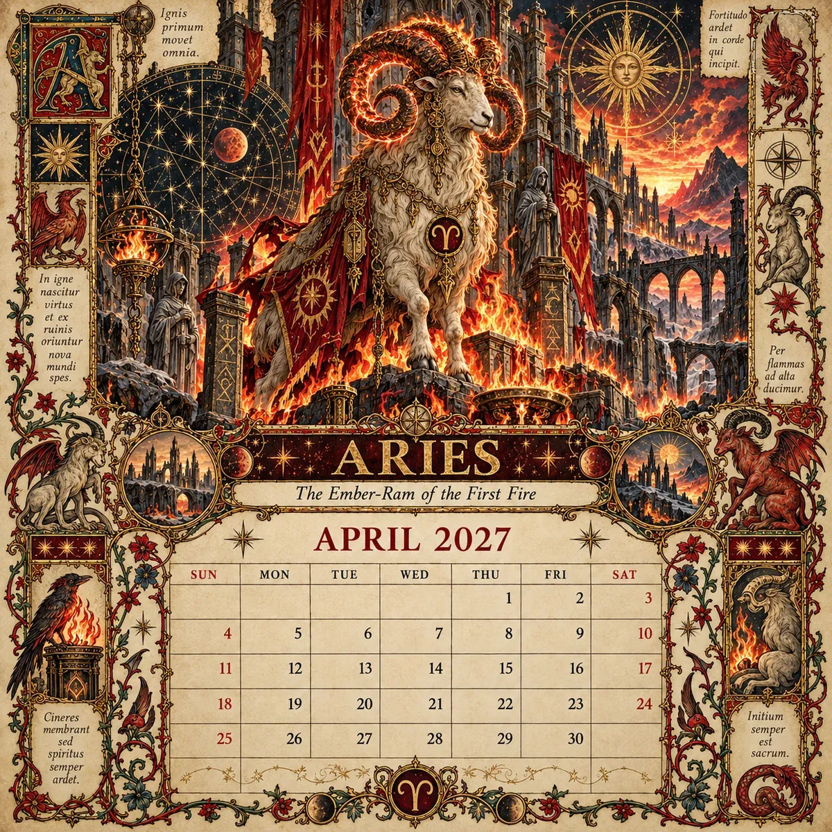 ⏳ Last Day 49% OFF – 🔮 2027 Zodiac Grimoire Desk Calendar | 12 Medieval-Inspired Zodiac Artworks for Astrology & Gothic Art Lovers ✨