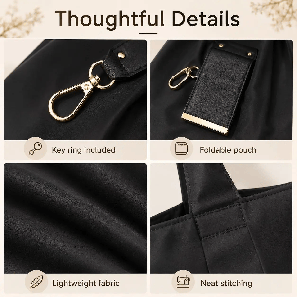 💖⏰Last Day Promotion 60% OFF🔥 - 👜Foldable Keychain Storage Tote Bag🛍