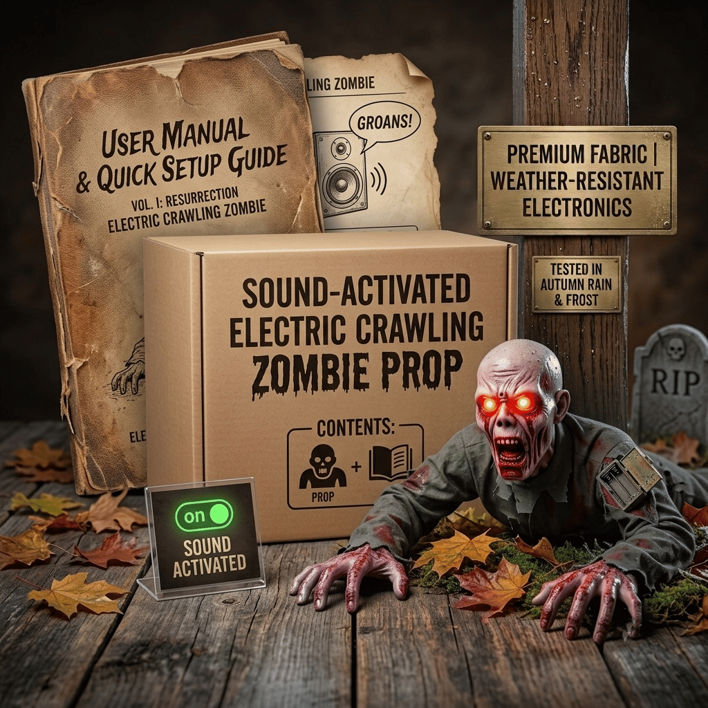 🧟‍♂️ Voice-Controlled Electric Crawling Ghost with Led Eye