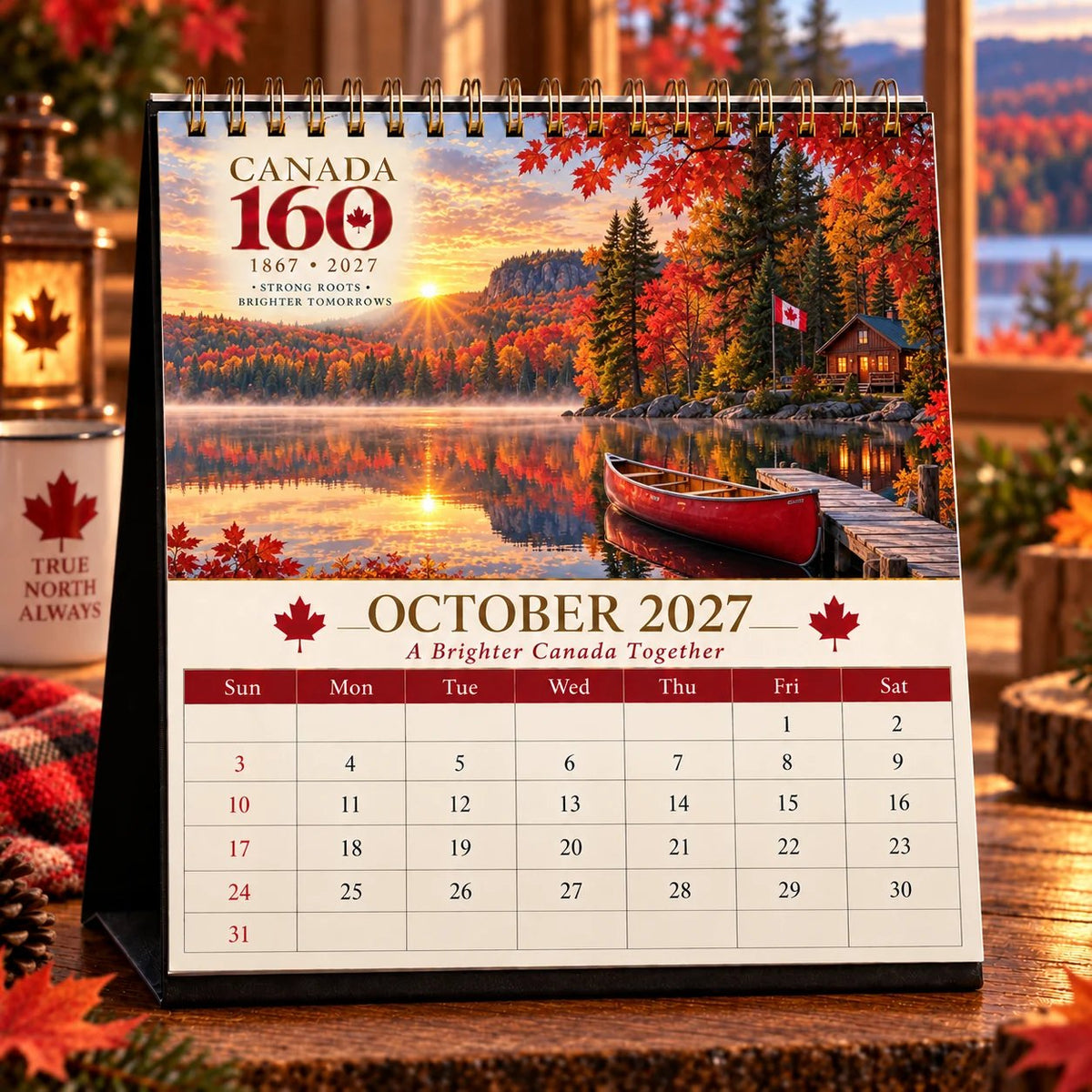 🍁Canada 160th Anniversary 2027 Desktop Calendar — A Year Across the True North📅