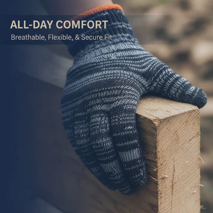 10-Gauge Knitted Durable Protective Work Gloves