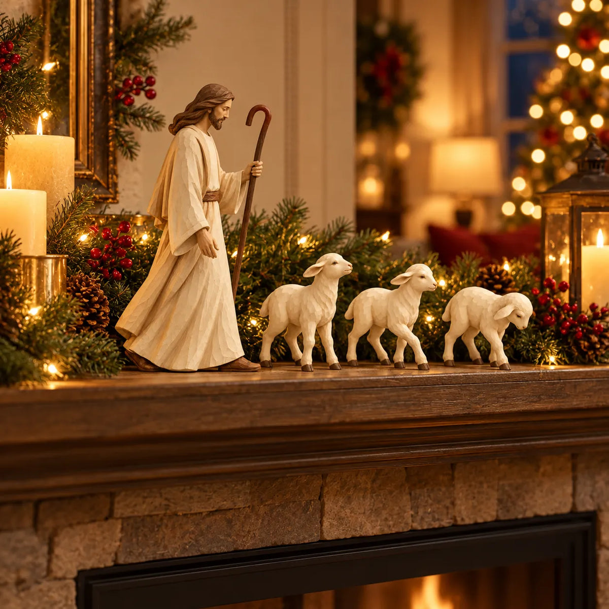 The Good Shepherd & Lambs Sculpture Collection