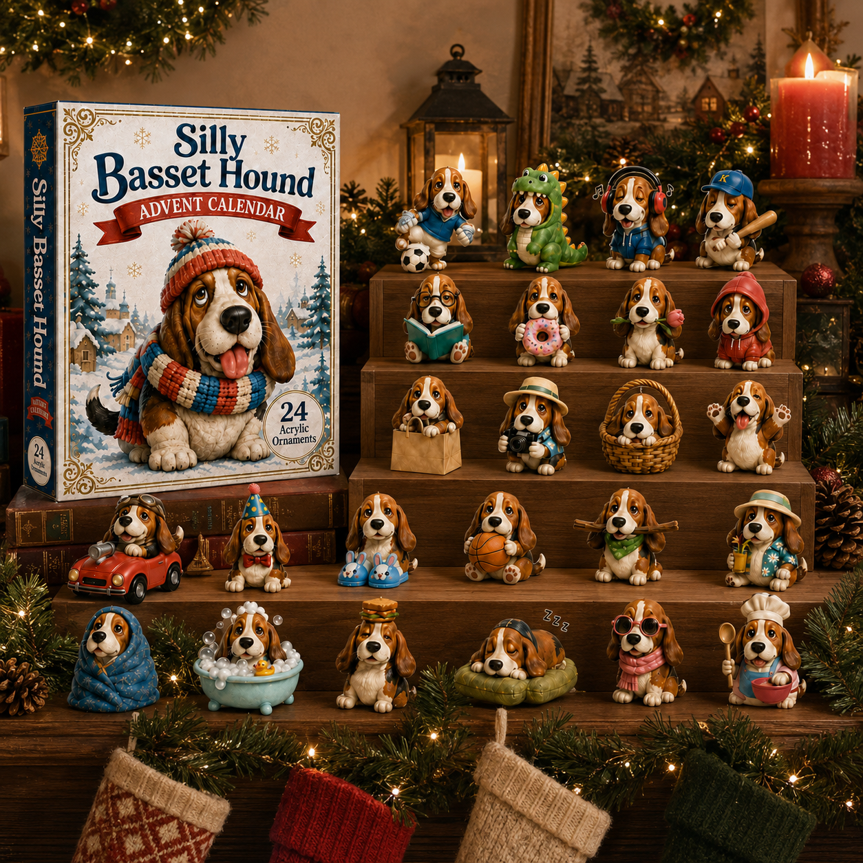 Silly Basset Hound Advent Calendar 2026 - 24-Day Festive Countdown