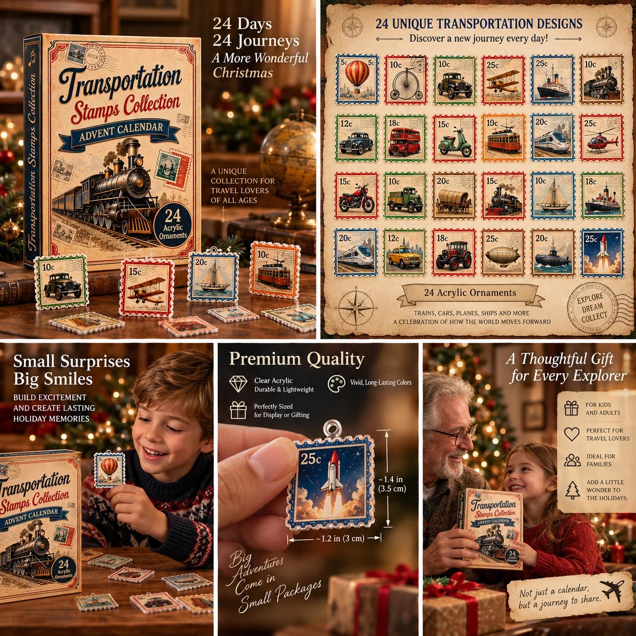 ✈️ Stamp Your Way Around the World: Transportation Stamps Advent Calendar 2026