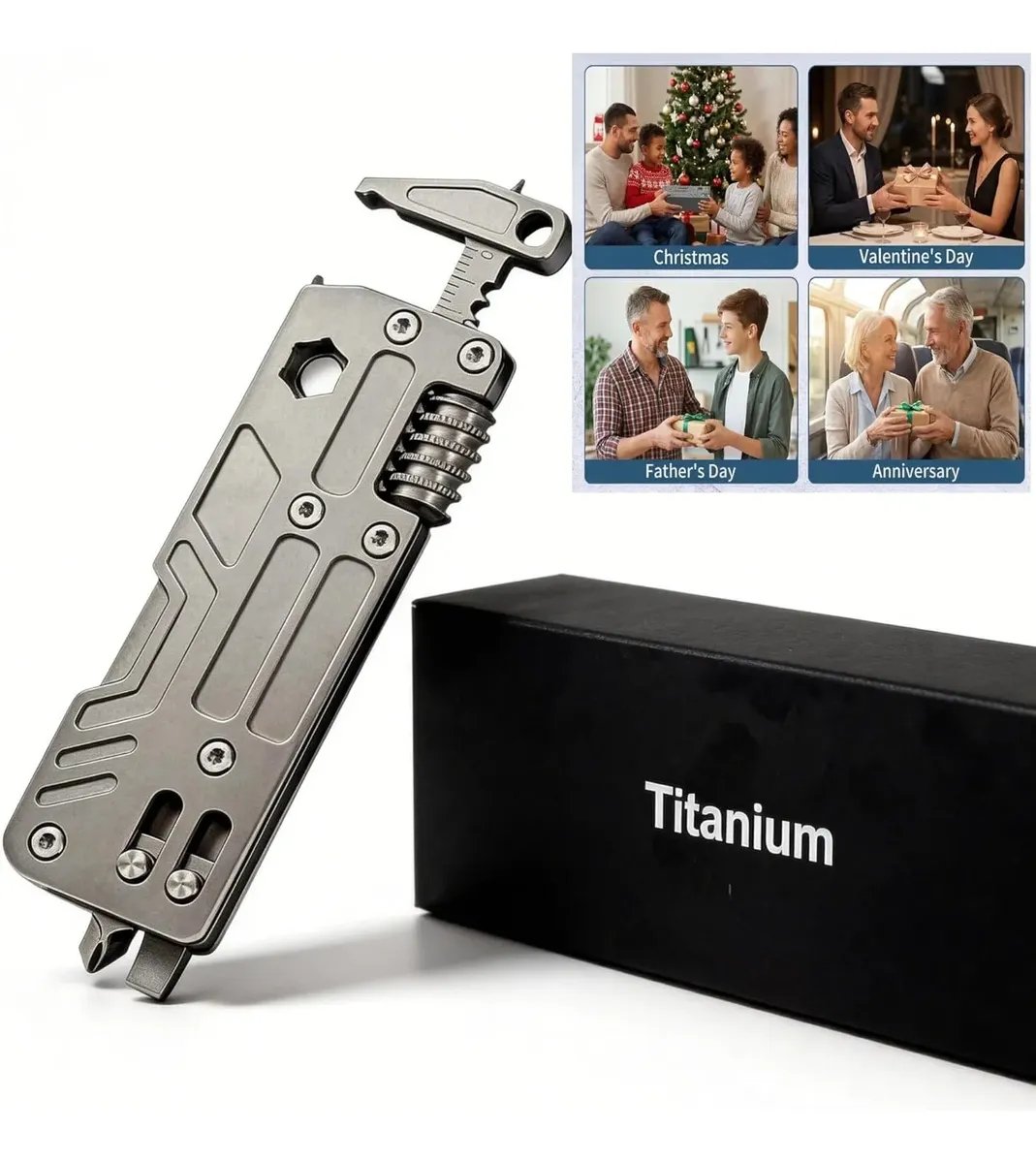 🛠️ Grade-5 Titanium 10-in-1 EDC Multi-Tool